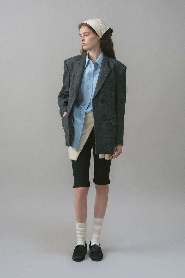 ANEDIT - 자켓 - U Leah Wool Double Jacket_Mix Gray