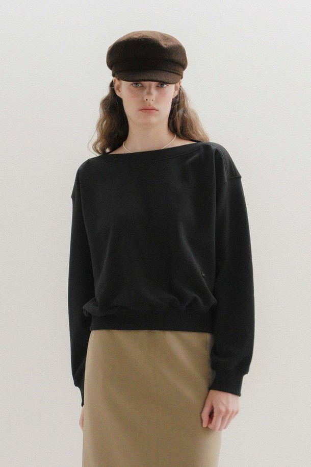 ANEDIT - 스웻셔츠 - U Boat Neck Sweatshirt_3colors