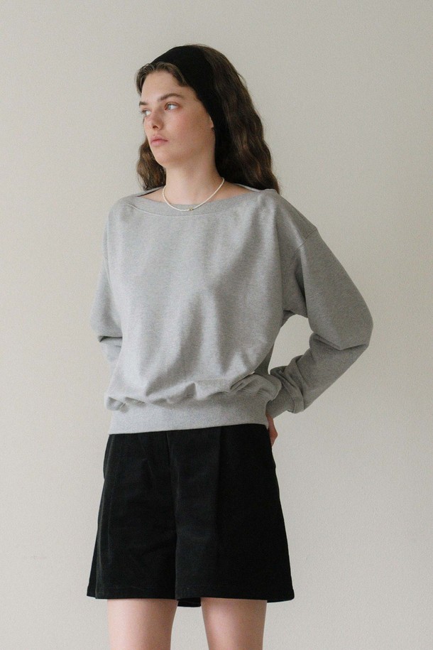 ANEDIT - 스웻셔츠 - U Boat Neck Sweatshirt_3colors