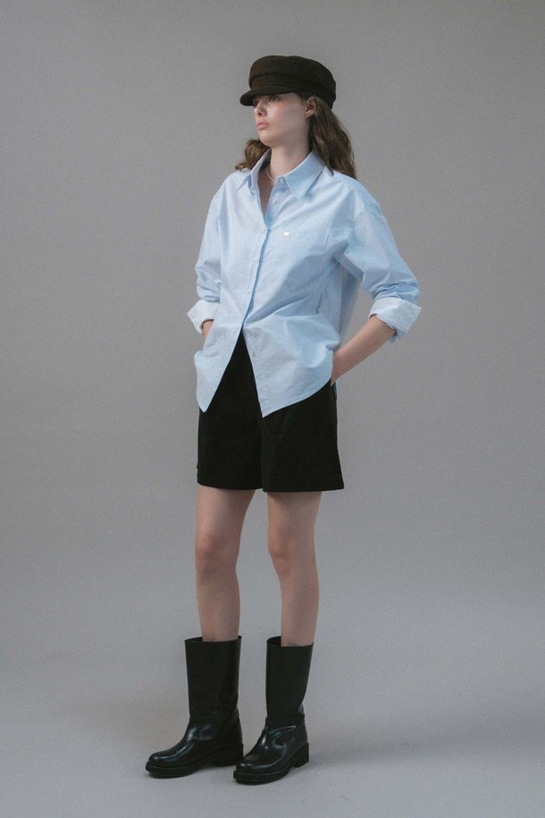 ANEDIT - 셔츠 - U Oxford Sleeves Point Shirt_2colors