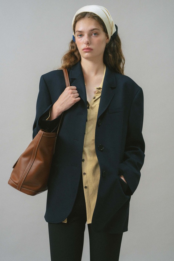 ANEDIT - 자켓 - U Zoe Wool Single Breast Jacket_Navy