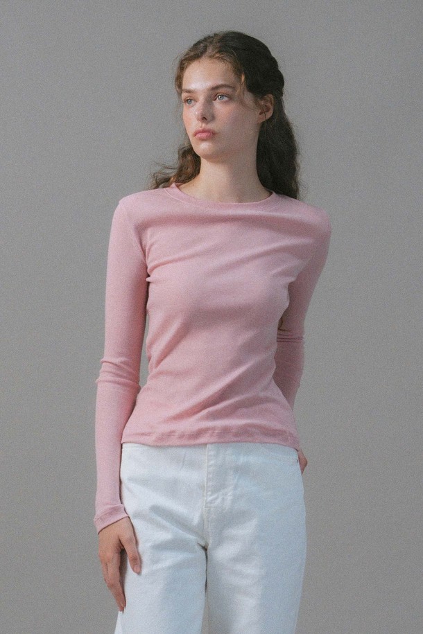 ANEDIT - 긴소매 티셔츠 - U Wool Layered Sleeve Tshirt_8colors