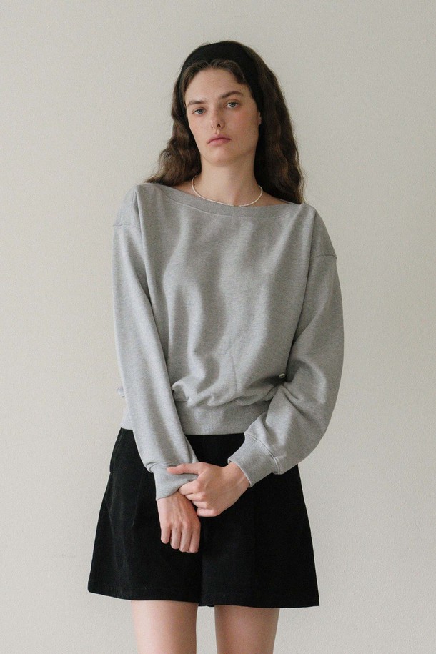 ANEDIT - 스웻셔츠 - U Boat Neck Sweatshirt_3colors