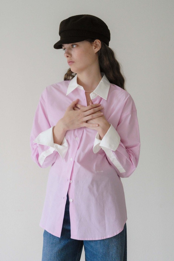 ANEDIT - 셔츠 - U Coloration Cuffs Point Shirt_3colors