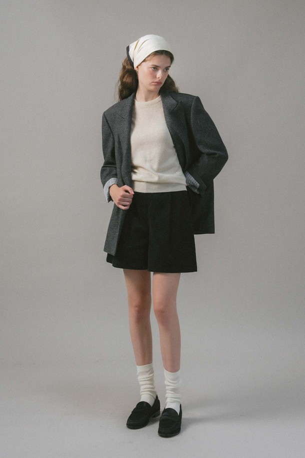 ANEDIT - 자켓 - U Leah Wool Double Jacket_Mix Gray