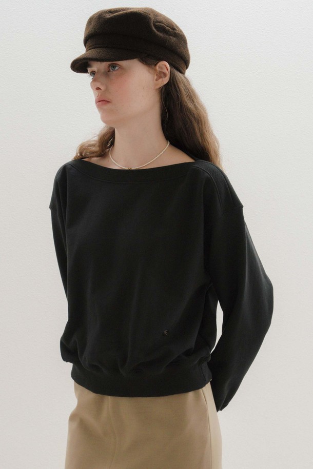 ANEDIT - 스웻셔츠 - U Boat Neck Sweatshirt_3colors