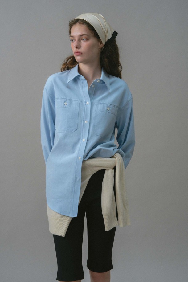 ANEDIT - 셔츠 - U Cotton Pocket Detail Shirt_3colors