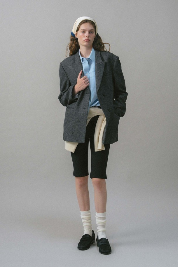 ANEDIT - 자켓 - U Leah Wool Double Jacket_Mix Gray