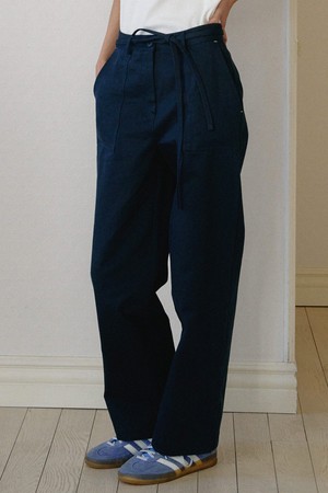 String Pocket Pants_Dark Navy