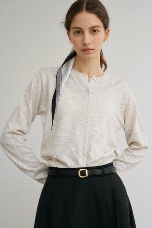 Soft Bamboo Classic Cardigan_Oatmeal