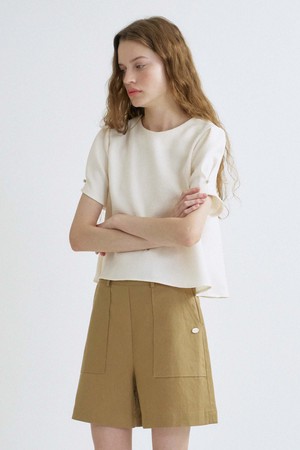 S High Waist A Line Pants_Khaki Beige