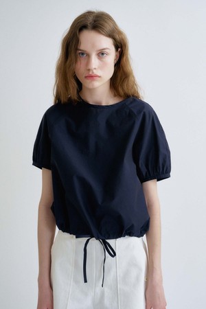 S Raglan Sheer Blouse_Navy