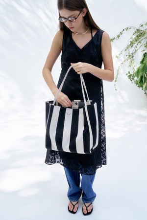 S Stripe PVC Big Bag_3colors