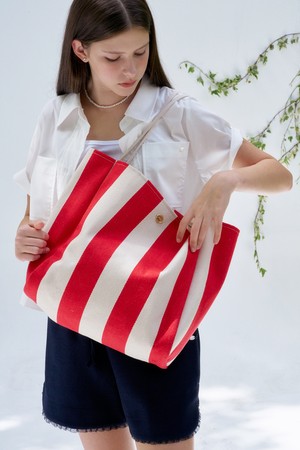 S Stripe PVC Big Bag_3colors