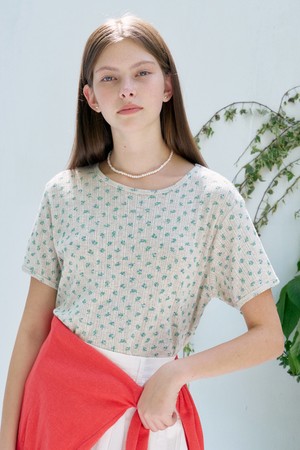 S Romantic Flower Tshirt_2colors