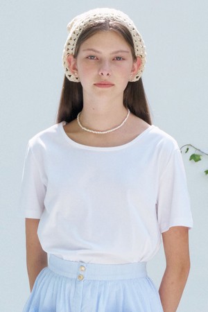 S U Neck Half Tshirt_2colors