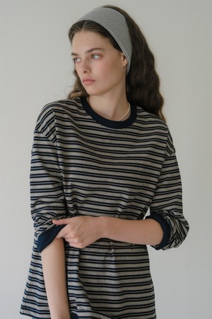 U Stripe Boxy Tshirt_3colors