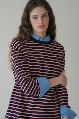 U Stripe Boxy Tshirt_3colors