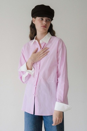 U Coloration Cuffs Point Shirt_3colors