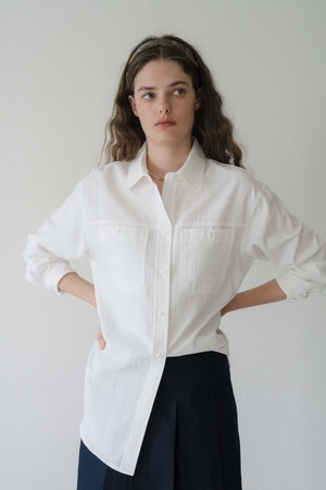 U Cotton Pocket Detail Shirt_3colors