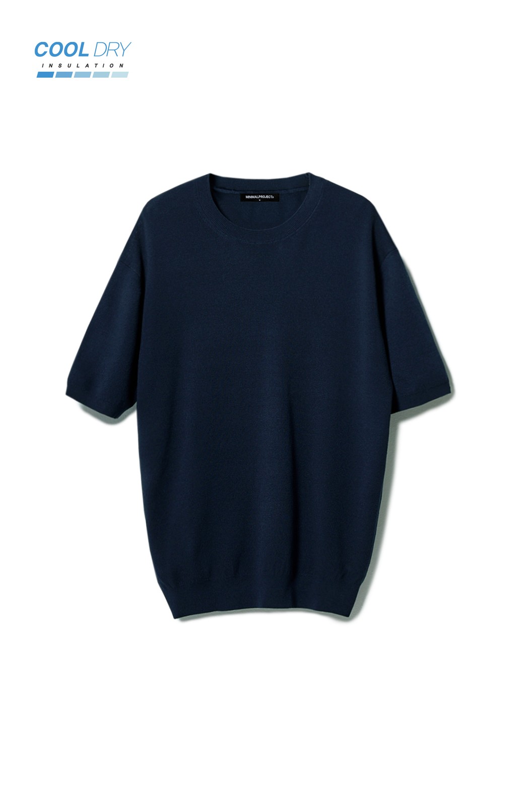 MINIMALPROJECT - 반팔티셔츠 - 린넨 라이크 쿨 드라이 라운드 니트 MNT109 / 6color