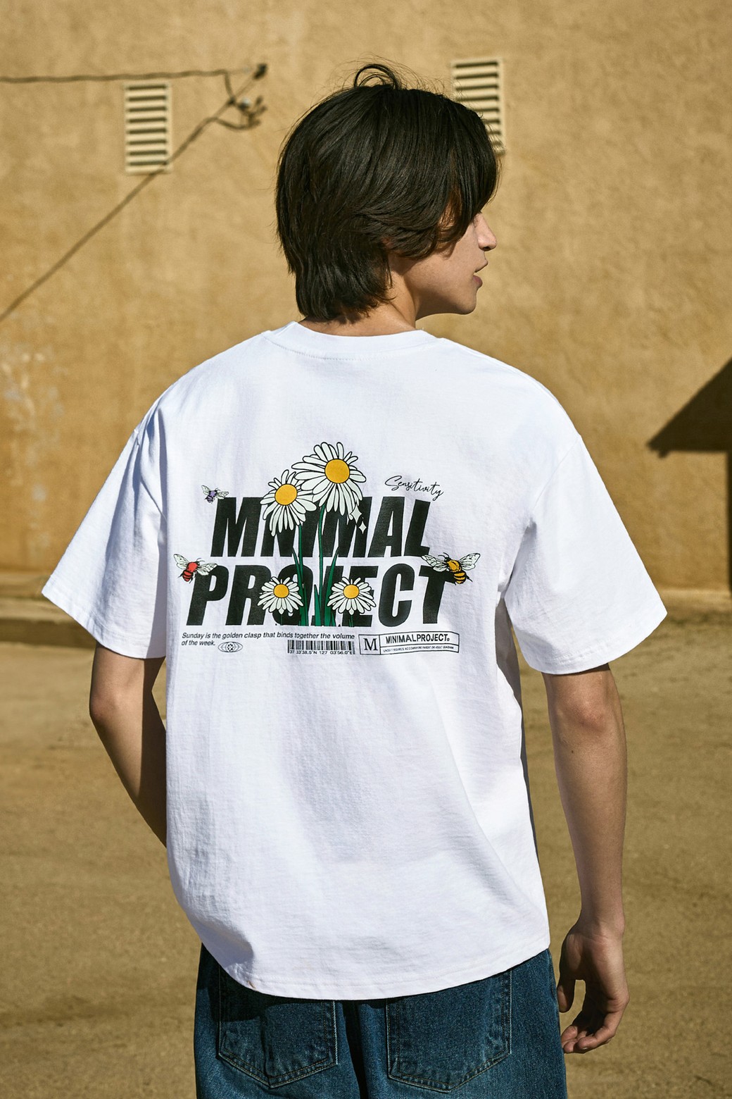 MINIMALPROJECT - 반팔티셔츠 - 데이지 플라워 반팔티셔츠 MST168 / 4color