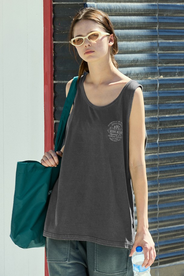 FLUKE - 반팔티셔츠 - NYC 워크웨어 피그먼트 슬리브리스 FSL109 / 4color