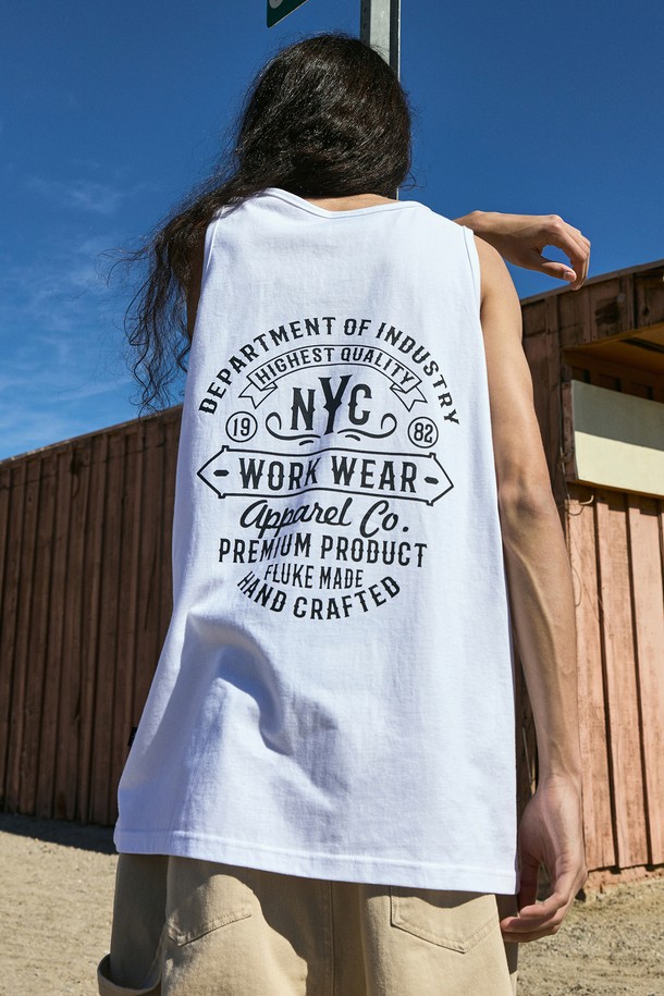 FLUKE - 반팔티셔츠 - NYC 워크웨어 피그먼트 슬리브리스 FSL109 / 4color