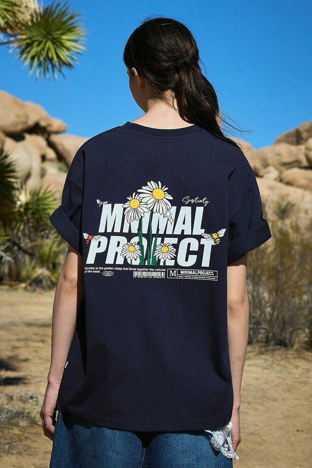 MINIMALPROJECT - 반팔티셔츠 - 데이지 플라워 반팔티셔츠 MST168 / 4color