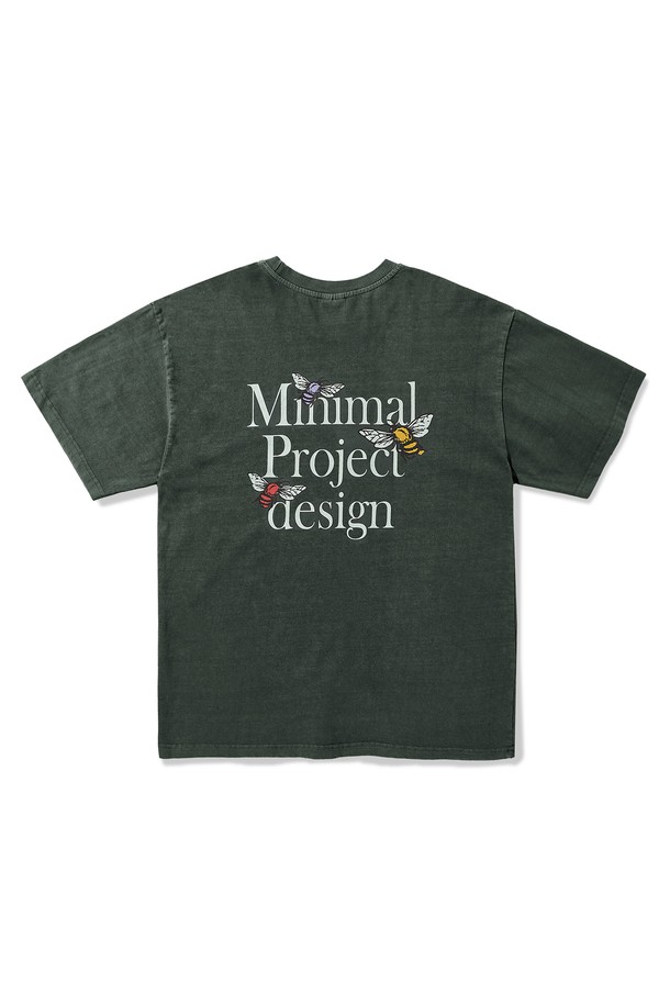 MINIMALPROJECT - 반팔티셔츠 - 헬베티카 피그먼트 반팔티셔츠 MST165 / 4color