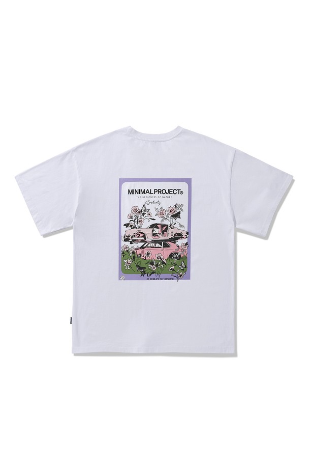 MINIMALPROJECT - 반팔티셔츠 - 플라워 프레임 피그먼트 반팔티셔츠 MST164 / 3color