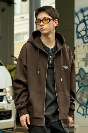 플루크 슬램로고 어센틱 후드 집업 브라운 FZT602-Z