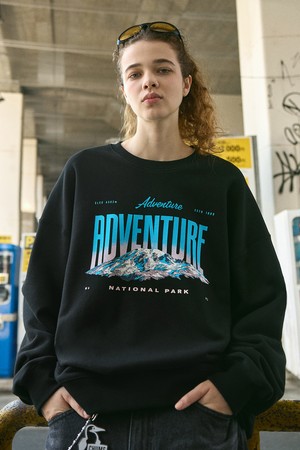 플루크 어치브 어드벤처 오버핏 맨투맨 티셔츠 FMT3086-Z / 4color