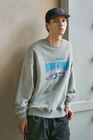 플루크 어치브 어드벤처 오버핏 맨투맨 티셔츠 FMT3086-Z / 4color