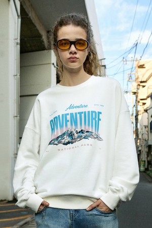 플루크 어치브 어드벤처 오버핏 맨투맨 티셔츠 FMT3086-Z / 4color