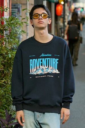 플루크 어치브 어드벤처 오버핏 맨투맨 티셔츠 FMT3086-Z / 4color