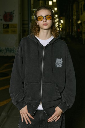 플루크 어치브 플로우 그래피티 오버핏 후드 집업 FZT1035-Z / 2color