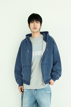 에센셜 피그먼트 크롭 후드 집업 FZT1038-Z / 2color