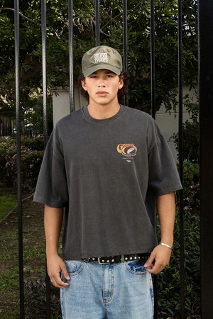 플루크 크롭 가스톤 레이크뷰 피그먼트 반팔 티셔츠 FST742C / 4Color