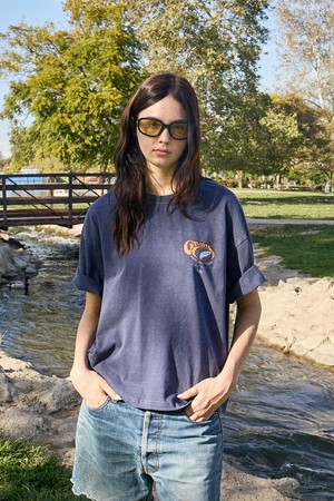 플루크 크롭 가스톤 레이크뷰 피그먼트 반팔 티셔츠 FST742C / 4Color