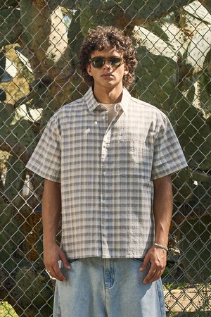 클래식 체크 하프 셔츠 FSS102 / 3Color