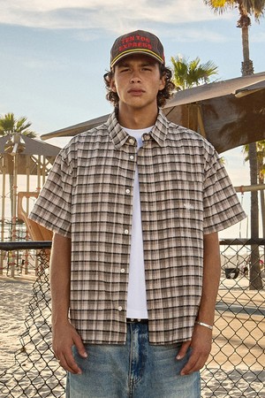 클래식 체크 하프 셔츠 FSS102 / 3Color