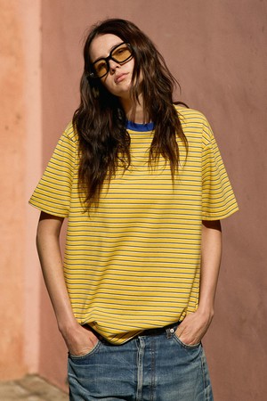 플루크 캐주얼 스트라이프 반팔 티셔츠 FST344 / 3Color