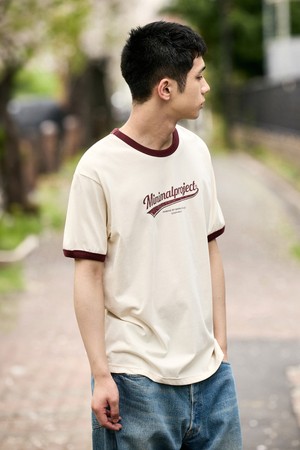 워시드 드로잉 링거 반팔 티셔츠 MST185 / 6COLOR