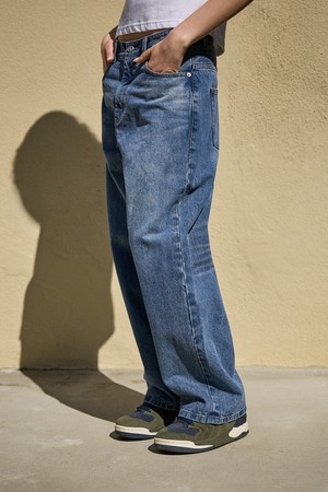 플루크 캣 브러쉬 스트레이트 데님 팬츠 FDP110 / 1Color