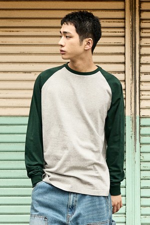 언더 로그 래글런 긴팔 티셔츠 MLT122 / 7COLOR