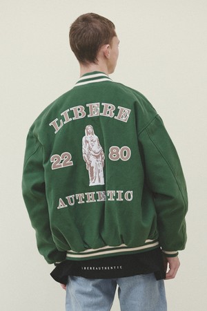 LIBERE VARSITYJACKET / GREEN