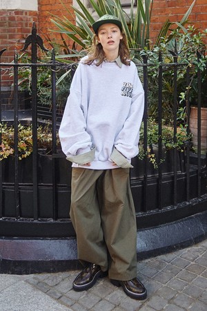 WIDE EASY PANTS / OLIVE