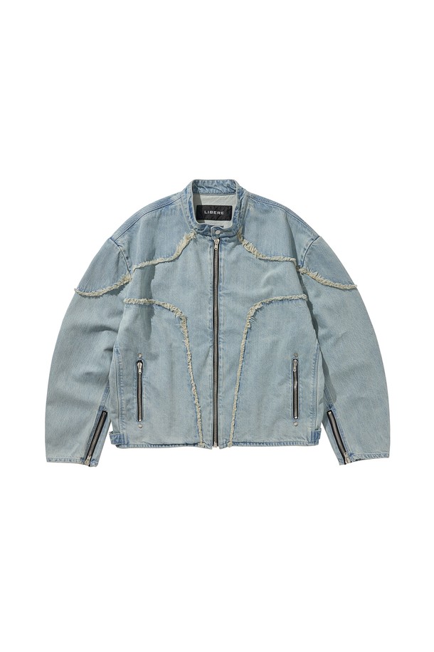 LIBEREKOREA - 블루종/점퍼 - DENIM BIKER JACKET / BULE