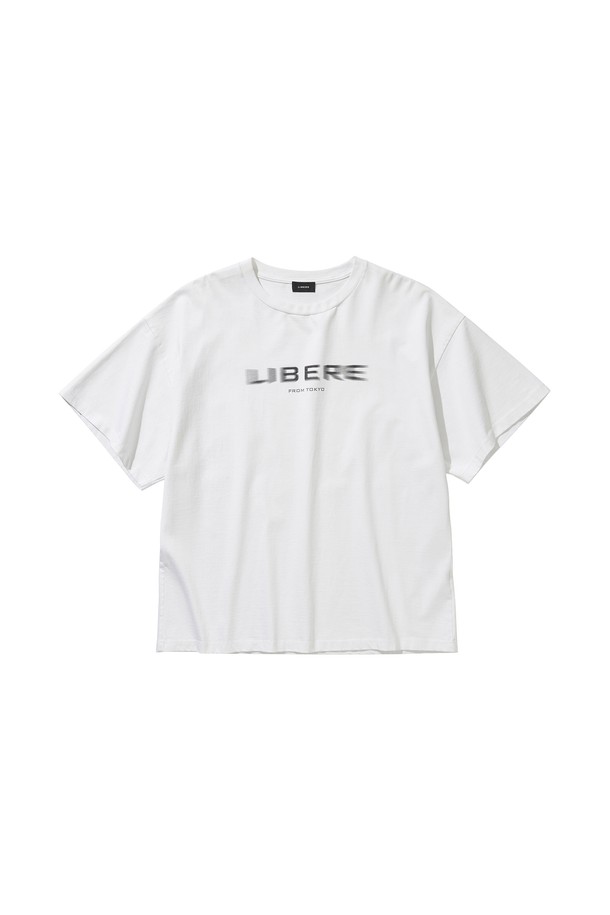 LIBEREKOREA - 반팔티셔츠 - BLUR LOGO SS T SHIRT / WHITE